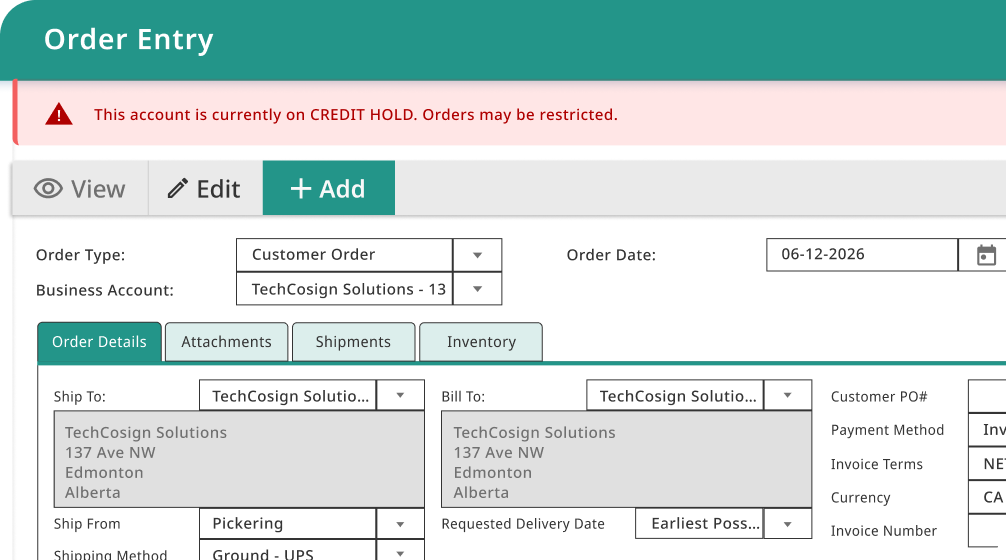 Customer Credit Checks